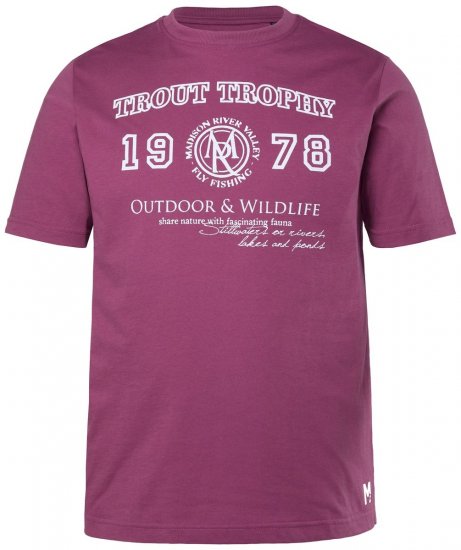 Men+ 424 T-skjorte Trout Trophy Lys bærrød - T-skjorter - Store T-skjorter - 2XL-14XL