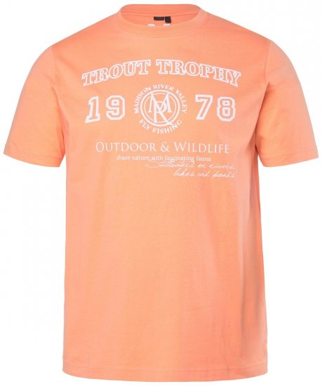 Men+ 424 T-skjorte Trout Trophy Mørk aprikos - T-skjorter - Store T-skjorter - 2XL-14XL