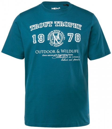 Men+ 424 T-skjorte Trout Trophy Lagunegrønn - T-skjorter - Store T-skjorter - 2XL-14XL