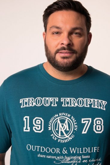 Men+ 424 T-skjorte Trout Trophy Lagunegrønn - T-skjorter - Store T-skjorter - 2XL-14XL