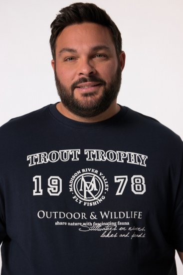 Men+ 424 T-skjorte Trout Trophy Mørkeblå - T-skjorter - Store T-skjorter - 2XL-14XL