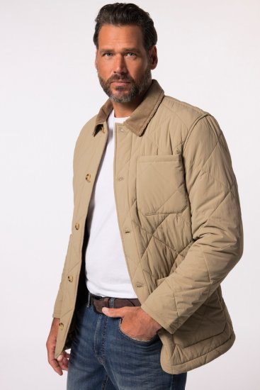 JP1880 836628 Quiltet jakke i westernstil Mørkebeige - Jakker - Store jakker - 2XL-12XL