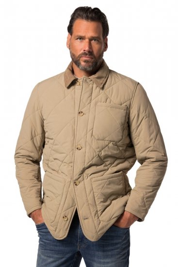 JP1880 836628 Quiltet jakke i westernstil Mørkebeige - Jakker - Store jakker - 2XL-12XL