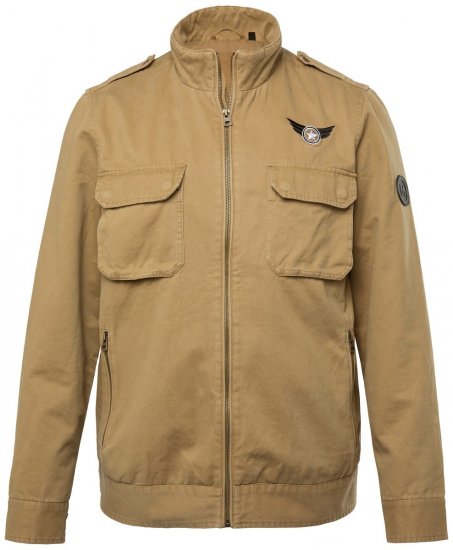 Men+ 641 Bomullsjakke med ståkrage Kamelbrun - Jakker - Store jakker - 2XL-12XL