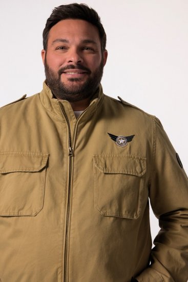 Men+ 641 Bomullsjakke med ståkrage Kamelbrun - Jakker - Store jakker - 2XL-12XL