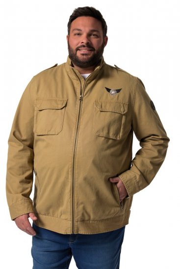 Men+ 641 Bomullsjakke med ståkrage Kamelbrun - Jakker - Store jakker - 2XL-12XL