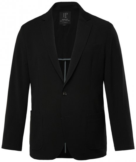 JP1880 San Remo Flexnamic Seersuckerblazer Svart - Dresser og blazere - Dresser i store størrelser