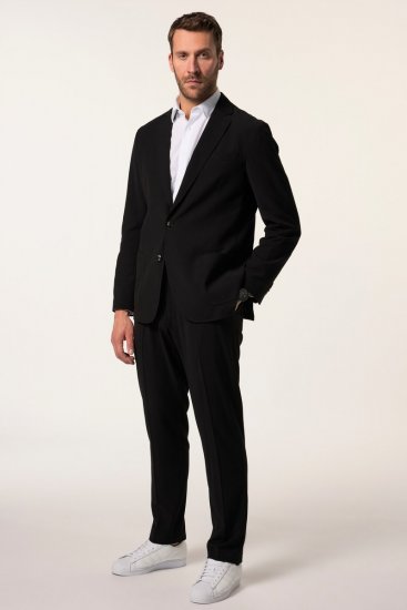 JP1880 San Remo Flexnamic Seersuckerblazer Svart - Dresser og blazere - Dresser i store størrelser