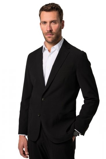 JP1880 San Remo Flexnamic Seersuckerblazer Svart - Dresser og blazere - Dresser i store størrelser