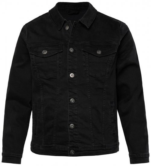 JP1880 836791 Jeansjakke med fire lommer Svart - Jakker - Store jakker - 2XL-12XL