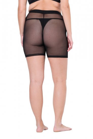 Ulla Popken 836805 Prikkete antignagshorts Svart - Antignagshorts - 