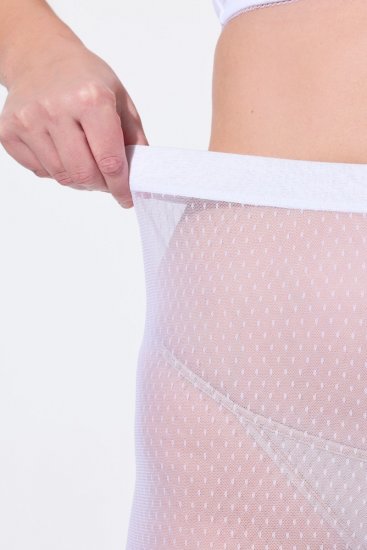 Ulla Popken 836805 Prikkete antignagshorts Hvit - Antignagshorts - 