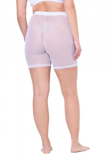 Ulla Popken 836805 Prikkete antignagshorts Hvit - Antignagshorts - 