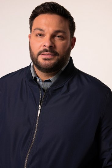 Men+ 823 Ultralett bomberjakke bellyfit Mørkeblå - Jakker - Store jakker - 2XL-12XL