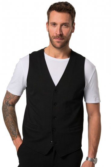 JP1880 New York Flexnamic Jerseyvest Svart - Dresser og blazere - Dresser i store størrelser