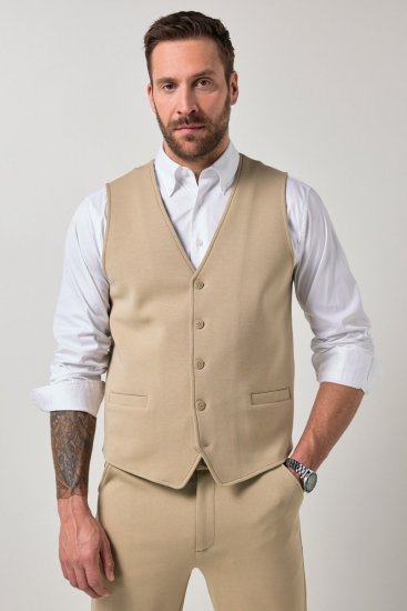 JP1880 New York Flexnamic Jerseyvest Beige - Dresser og blazere - Dresser i store størrelser