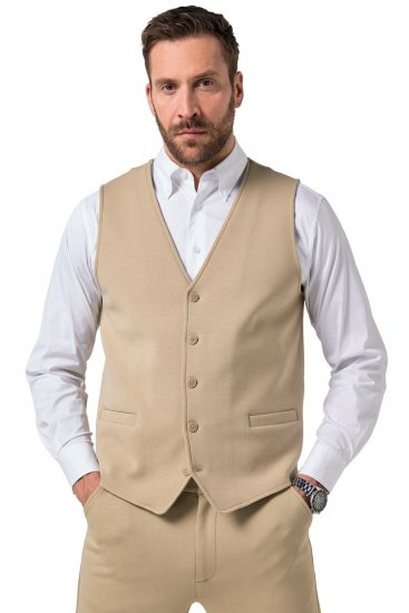 JP1880 New York Flexnamic Jerseyvest Beige - Dresser og blazere - Dresser i store størrelser
