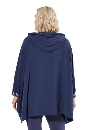 Ulla Popken 837190 Loungeponcho med hette Mørklilla - Pyjamas/Loungewear - 
