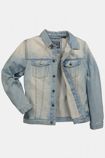 STHUGE 837222 Jeansjakke med brystlommer Lyseblå - Jakker - Store jakker - 2XL-12XL
