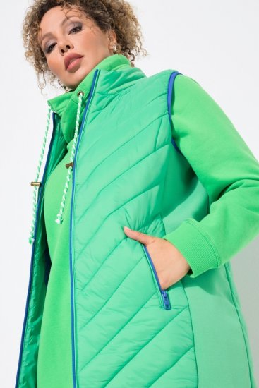 Ulla Popken 837409 Quiltet HYPRAR-vest Lysegrønn - Vester - 