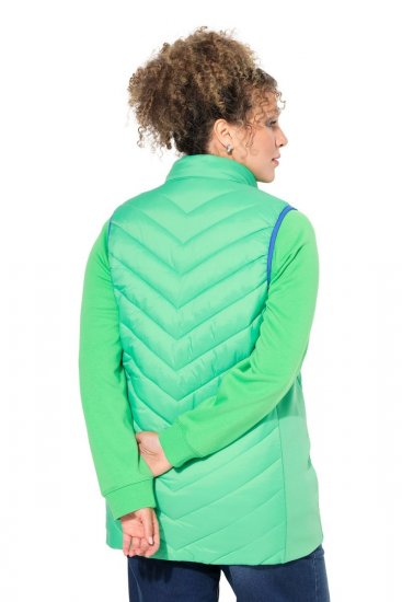 Ulla Popken 837409 Quiltet HYPRAR-vest Lysegrønn - Vester - 