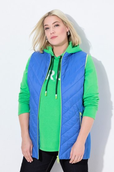 Ulla Popken 837409 Quiltet HYPRAR-vest Blå - Vester - 
