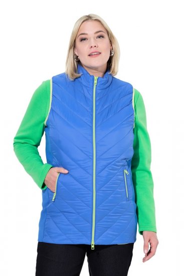 Ulla Popken 837409 Quiltet HYPRAR-vest Blå - Vester - 
