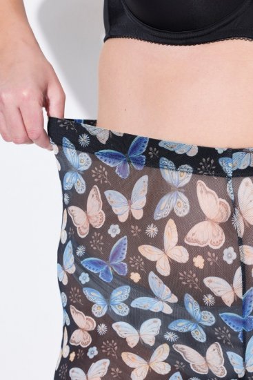 Ulla Popken 837676 Mønstrede antignagshorts Svart - Antignagshorts - 