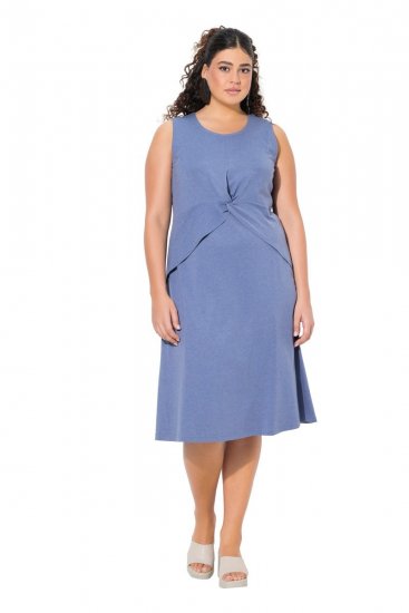 Ulla Popken 837874 Ermeløs jerseykjole Blå - Jerseykjoler - 