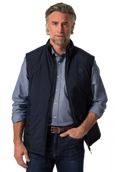 Boston Park 877 Vest med ståkrage og glidelås Mørkeblå - Jakker - Store jakker - 2XL-12XL