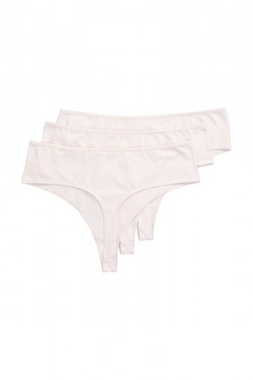Ulla Popken 838637 Stringtruser 3-pakning Beige - Truser - 