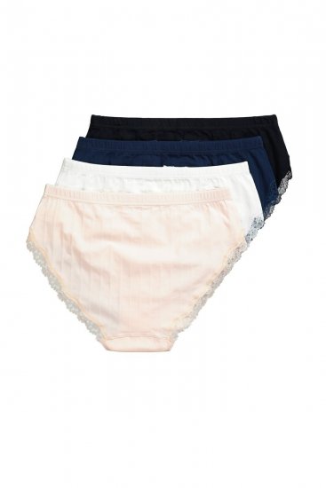 Ulla Popken 839167 Truser med blonder 4-pakning Flerfarget - Truser - 