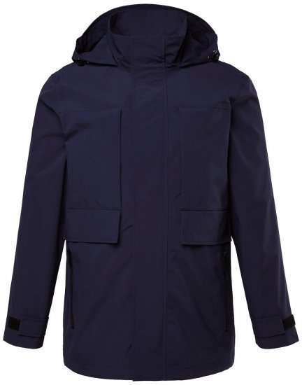 Men+ 215 Regnjakke med hette Mørkeblå - Jakker - Store jakker - 2XL-12XL