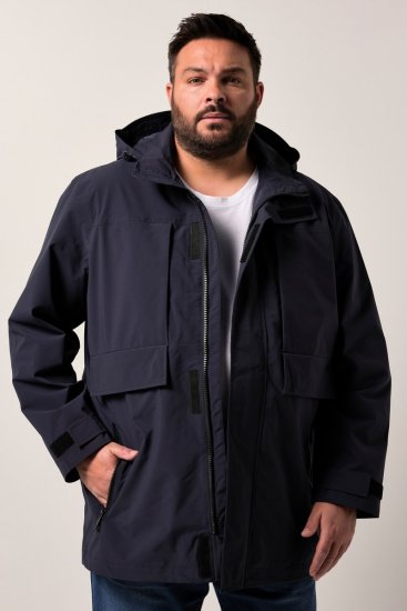 Men+ 215 Regnjakke med hette Mørkeblå - Jakker - Store jakker - 2XL-12XL