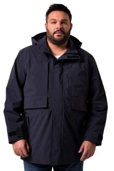 Men+ 215 Regnjakke med hette Mørkeblå - Jakker - Store jakker - 2XL-12XL