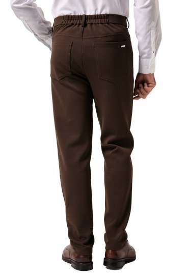 JP1880 New York Flexnamic Jerseybukse med fem lommer Mørkebrun - Dresser og blazere - Dresser i store størrelser