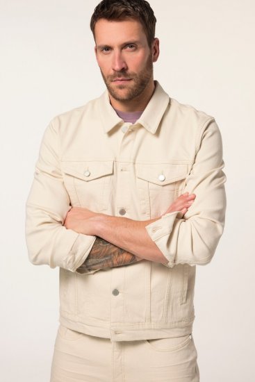 JP1880 839551 Jeansjakke i økologisk bomull Lysebeige - Jakker - Store jakker - 2XL-12XL
