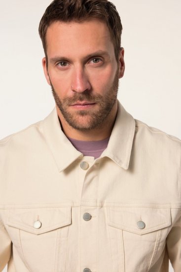JP1880 839551 Jeansjakke i økologisk bomull Lysebeige - Jakker - Store jakker - 2XL-12XL