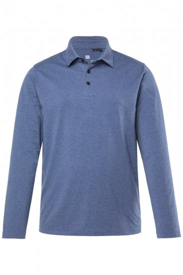 JAY-PI Quickdry Polo Long Sleeve Blue - Polo- & piqueskjorter - Poloskjorte i store størrelser - 2XL-8XL