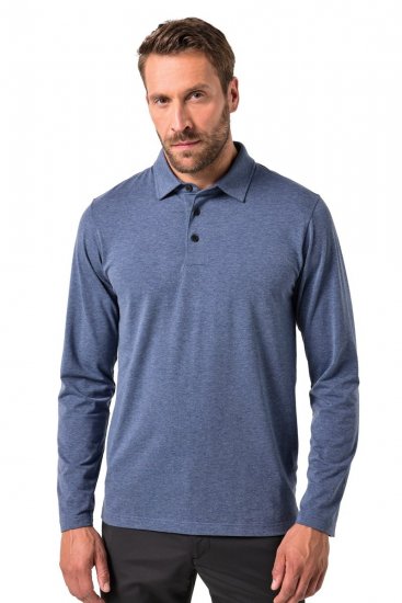 JAY-PI Quickdry Polo Long Sleeve Blue - Polo- & piqueskjorter - Poloskjorte i store størrelser - 2XL-8XL