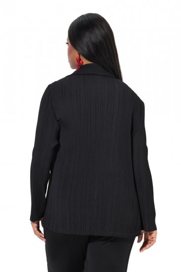 Ulla Popken 839843 Plissert blazer Svart - Blazere - Blazere i store størrelser for dame