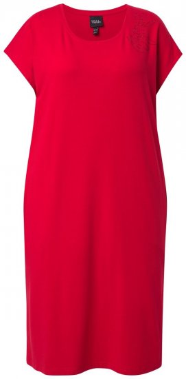 Ulla Popken 839896 Jerseykjole med strass Rosa - Aftenkjoler - Selskapskjoler for kvinner