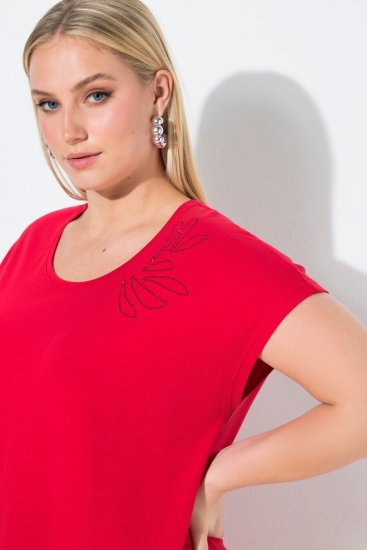 Ulla Popken 839896 Jerseykjole med strass Rosa - Aftenkjoler - Selskapskjoler for kvinner