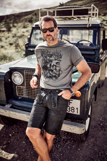 JP1880 Beer King Design Vintage Looking T-Shirt Gray - T-skjorter - Store T-skjorter - 2XL-14XL