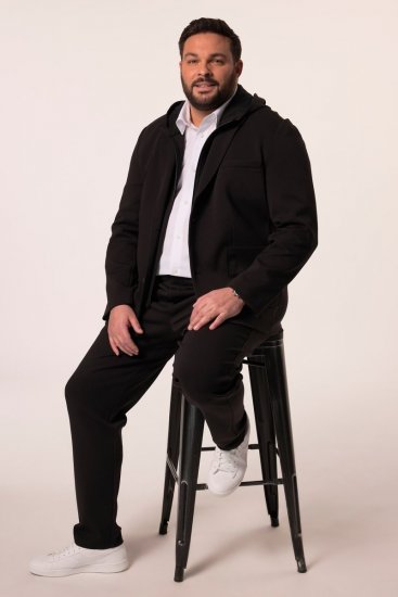 Men+ 205 Bilbao Flexlastic Jerseydressjakke Svart - Dresser og blazere - Dresser i store størrelser
