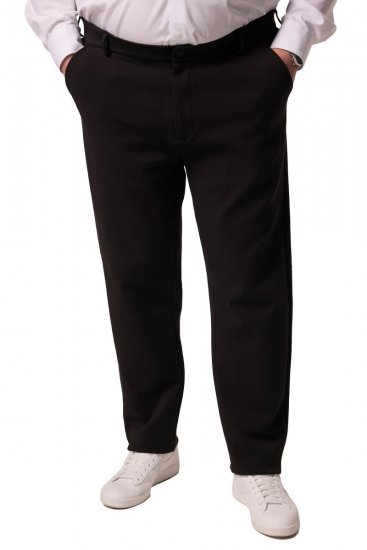 Men+ 207 Bilbao Flexlastic Jersey-chinos Svart - Dresser og blazere - Dresser i store størrelser