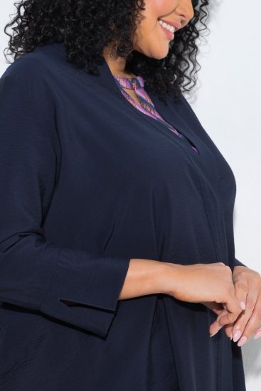 Ulla Popken 840210 Cardigan Mørkeblå - Cardigans - Cardigans i store størrelser