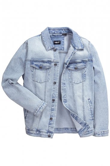 Men+ 394 Jeansjakke med brystlommer Lyseblå - Jakker - Store jakker - 2XL-12XL