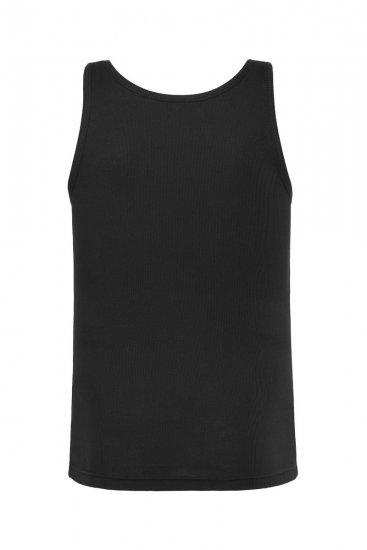 Men+ 620 Singlet i ribbestrikk Svart - T-skjorter - Store T-skjorter - 2XL-14XL