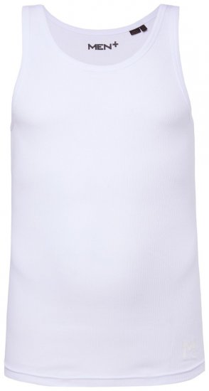 Men+ 620 Singlet i ribbestrikk Hvit - T-skjorter - Store T-skjorter - 2XL-14XL